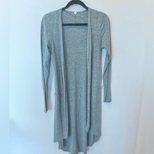Long open cardigan